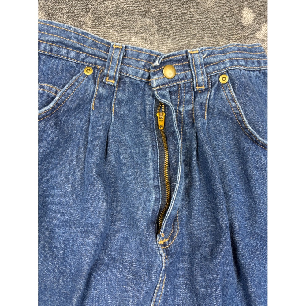 Carriage Court Denim Skirt Womens 10 Blue Midi Pleated High Waist Vintage - Picture 4 of 7